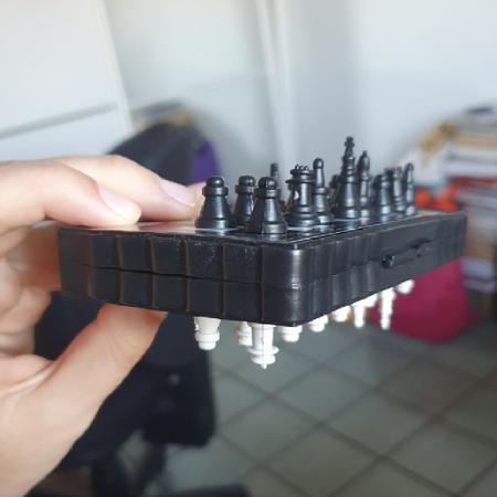 Imagem de Mini Jogo de Xadrez Magnético De Bolso Plástico