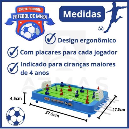 Futebol de mesa infantil pebolim moderno fliperama completo gol a gol  brinquedo campo botao