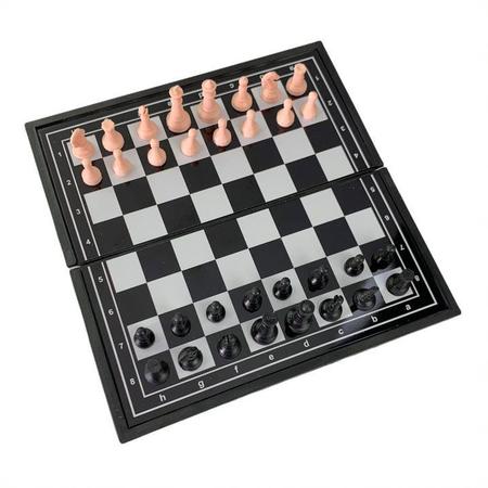 Jogo Mini Xadrez, Damas Magnético Imã 32 Peças E 1 Tabuleiro