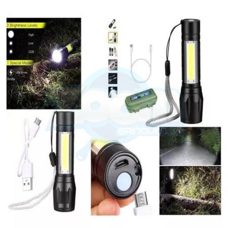 Imagem de Mini Lanterna Led Camping C/ Zoom Luz Branca + Case