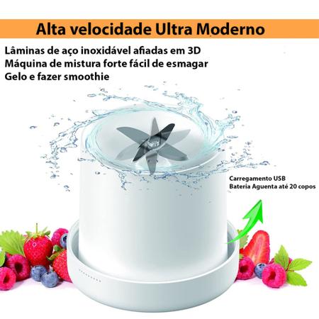 Imagem de Mini Liquidificador Espremedor Elétrico Portátil Smoothies  Garrafa Usb juicer Lançamento