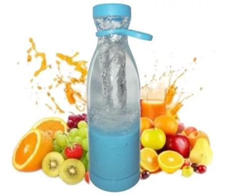 Imagem de Mini liquidificador Recarregável Portátil Elétrico 6 lâminas Garrafa de suco frutas  & Milkshake