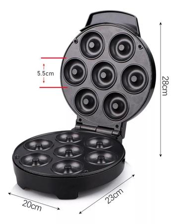 Imagem de Mini Máquina De Fazer Donuts Rosquinhas Confeitaria 7 Furos 110v Cor Preto