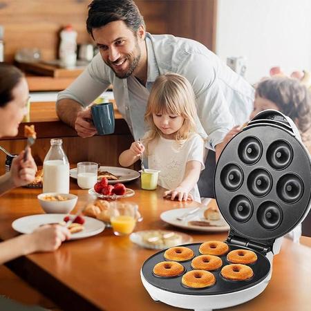 Imagem de Mini Máquina De Fer Donuts Rosquinhas 7 Furos 110V Branco