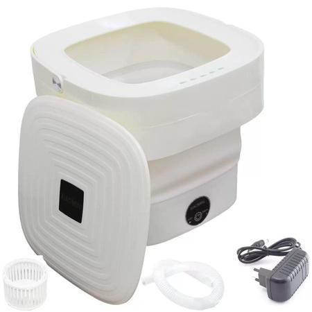 Mini Máquina de Lavar Roupa Portátil Design Dobrável para Viagens - HIGA Imagem de Mini Máquina de Lavar Roupa Portátil Design Dobrável para Viagens