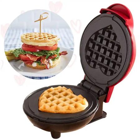 Imagem de Mini Máquina De Waffle Multiuso Grill Portátil Antiaderente