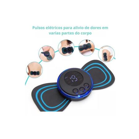 Imagem de Mini massageador portátil eletrico choque dor coluna e costas