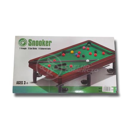 Jogo Mini Mesa de Bilhar Sinuca Compacta em Madeira Snooker com 2