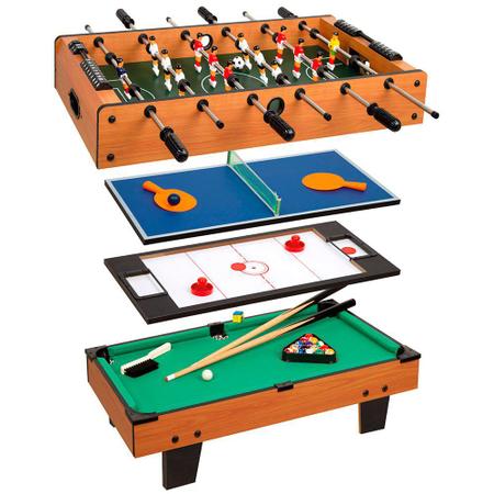 4 em 1 Multi mesa de jogo 7FT de bilhar, mesa de bilhar com