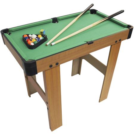 Mini Mesa de Sinuca Bilhar Snooker Infantil Com Pé 2 Tacos 16 Bolas  Triângulo Giz Brinqway