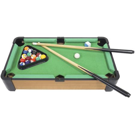 Jogo Mini Mesa de Bilhar Sinuca Compacta em Madeira Snooker com 2