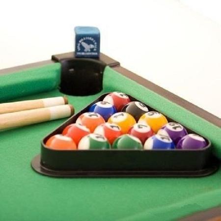 Jogo Sinuca Snooker Mini Mesa Bilhar 51cm Portátil Infantil