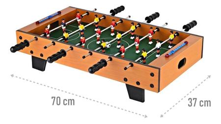 Pebolim Totó Jogo Futebol De Mesa 18 Jogadores 17x37x70cm