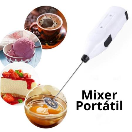 Imagem de Mini Misturador Batedor Mixer Elétrico Para Claras de Ovos Leite Café