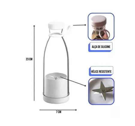 Imagem de Mini Mixer Liquidificador Portátil Recarregável Mini Juice - 380ML