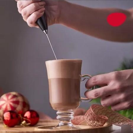 Imagem de Mini Mixer Manual Misturador Bebidas Portátil Elétrico Chá Pequeno Sem Fio Café Espuma Milk Shake