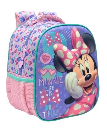 Imagem de Mini Mochila 10 Escolar Minnie 3D SE 10954 Xeryus