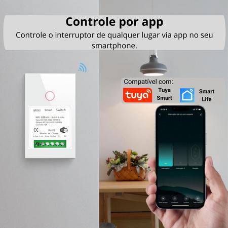 Interruptor Inteligente Tuya com Módulo Wi-Fi, Módulo de Controle