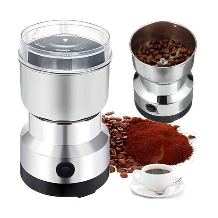 Imagem de Mini Moedor Grãos Elétrico Aço Inoxidável Ideal Café E