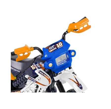 Mini motocross azul usa elétrica motinha infantil playduo - XPLAST
