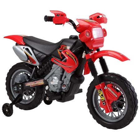 Motinha Mini Moto De Trilha Motocross 20 Cm Coloridos Vermelho