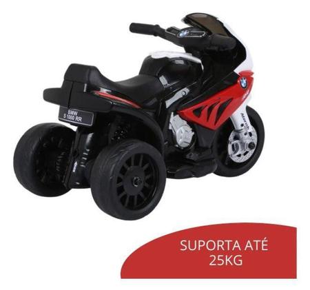 Moto Infantil Elétrica Menino Menina Bateria Motorizado Luz Cor Branco