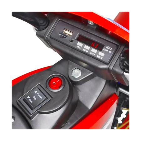 Mini Moto Cross Elétrica Infantil BW083VM - Vermelha