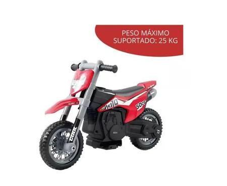 Mini Moto Eletrica Infantil Moto Cross 6v Com Luz E Som