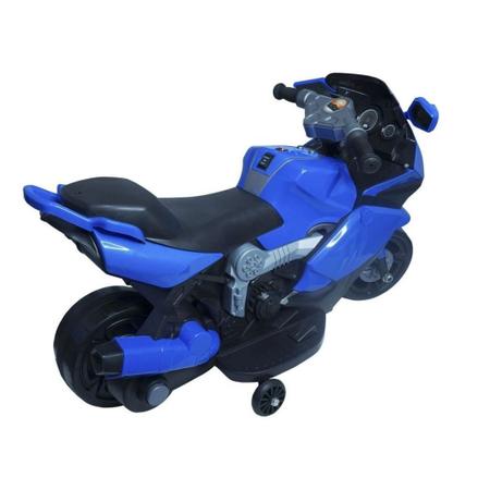 Imagem de Mini moto eletrica de passeio 6v azul velocidade de 3km/h