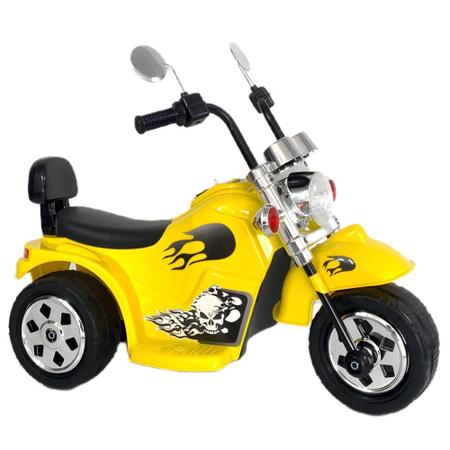 Imagem de Mini Moto Elétrica Infantil Amarela Bateria 6V 