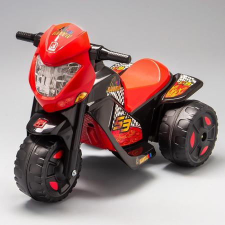 Moto Eletrica Infantil Bandeirante Banmoto 6V Preta Vermelha - Maçã Verde  Baby