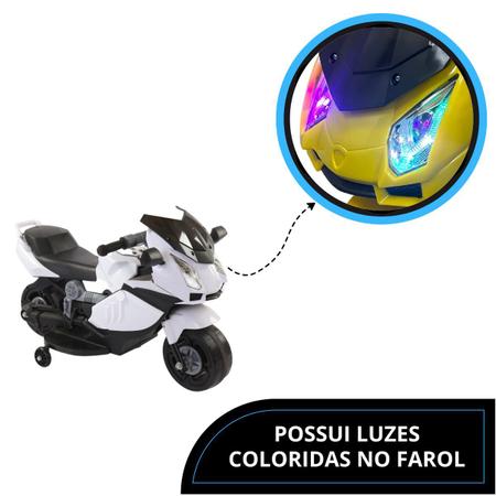 Mini Moto Elétrica Infantil Branca BW002BR