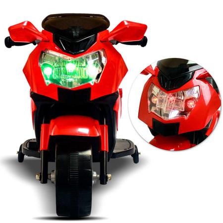 Moto Eletrica Infantil Motinha Criança 6v Com Luz e Som