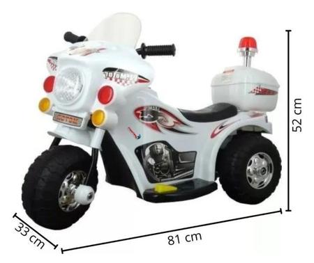 Mini Moto Eletrica Infantil Policia 6V 18W Importada