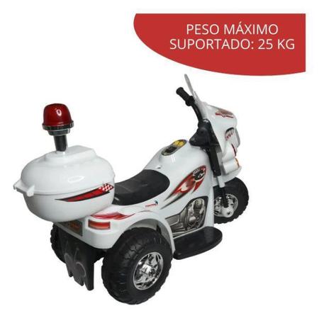 Mini Moto Eletrica Infantil Policia 6V 18W Importada