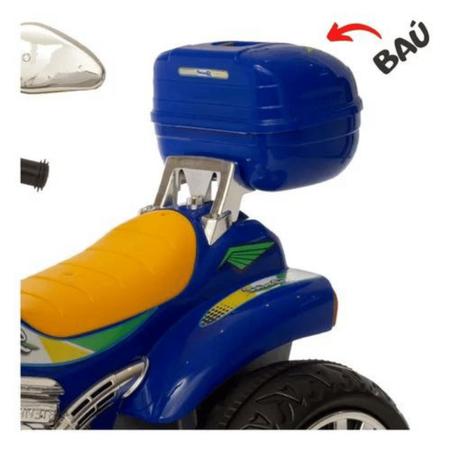 Mini Moto Elétrica Infantil Sprint Turbo - 2 Marchas 12V com Capacete -  Azul+amarelo