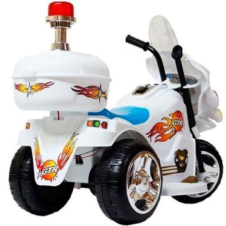 Mini Moto Elétrica Infantil Branca Triciclo Para Crianças Po - LCG ELETRO