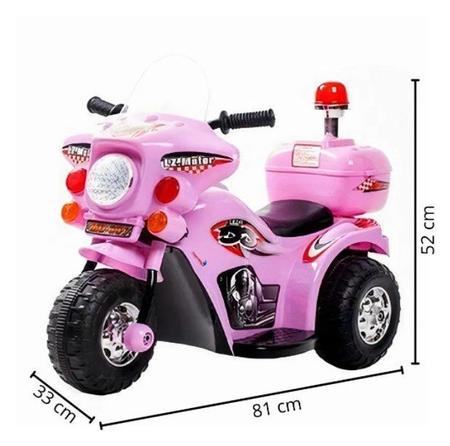 Mini Moto Elétrica Infantil Triciclo Motoca Criança 6v Rosa - Unitoys - Moto  Elétrica Infantil - Magazine Luiza