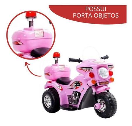 Moto Elétrica Infantil Feminina Farol e Buzina 6V Rosa - ImportWay - Moto  Elétrica Infantil - Magazine Luiza