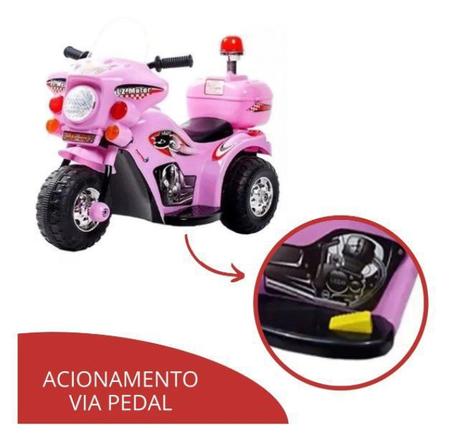 mini moto eletrica infantil triciclo policia melhor preço 6v