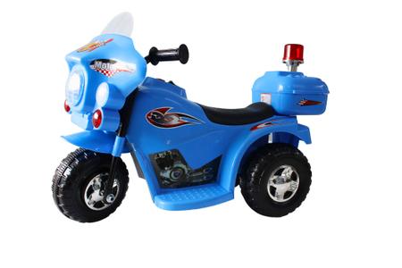 Mini Moto Elétrica Infantil Triciclo Criança Motorizado Azul