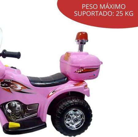 Mini Moto Elétrica Infantil Triciclo Motoca Criança 6v Rosa - Unitoys - Moto  Elétrica Infantil - Magazine Luiza