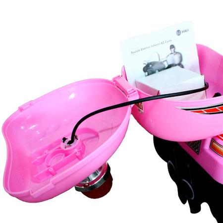 Moto Elétrica Infantil Para Criança De 2 A 4 Anos Rosa Barzi