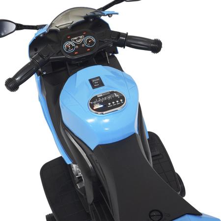 Imagem de Mini Moto Elétrica Triciclo Criança Infantil Bateria 6V Luz Som Brinqway Bw-127 Azul Bivolt