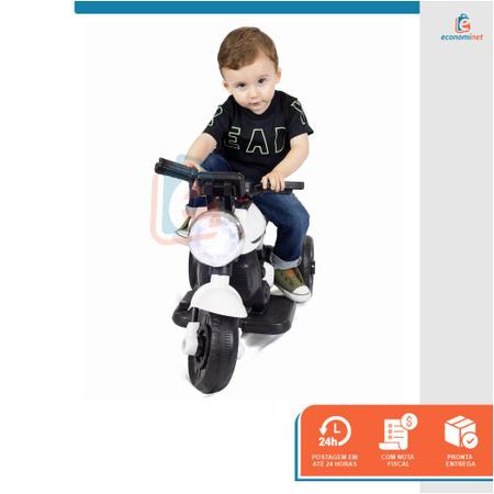 Mini Moto Infantil Elétrica 3 Rodas Com Pedal Triciclo Passeio 6V A Bateria  Recarregável Até 20 kg Bivolt Motoca Scooter Motocicleta Som e luzes Branca  Dia das Crianças - Baby Style na Americanas Empresas