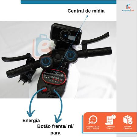 Moto 3 rodas eletrica para crianças 6v - 2 cores