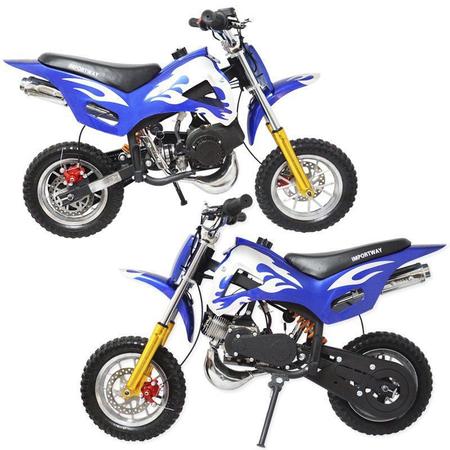 Mini Moto Infantil Gasolina 2 Tempos 49CC Cross Trilha Off Road Importway  DTCR-008 Dirt Azul em Promoção na Americanas