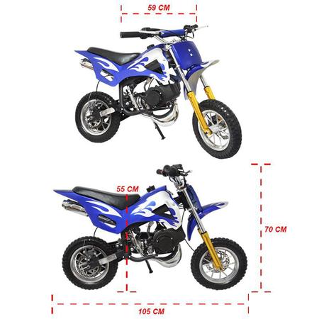 Mini Moto Off Road Pro Tork TR-50F Aro 10 X 10 Trilha Motocross Gasolina  Pedal 4 Tempos 50CC - Mini Moto Motorizada - Magazine Luiza