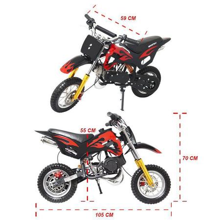 Mini Moto Infantil Gasolina 2 Tempos 49CC Cross Trilha Off Road Importway  WVDB-006 Dirt Vermelha - Mini Moto Motorizada - Magazine Luiza