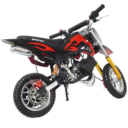 Mini Moto Infantil Partida Elétrica Gasolina 2T 49CC Cross Trilha